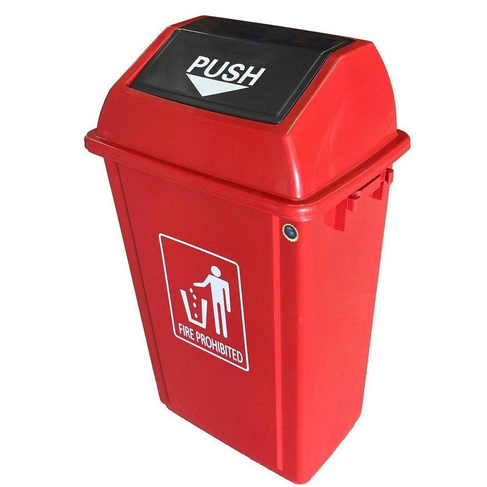 EK Quadrate Garbage Bin -Red -60 liter