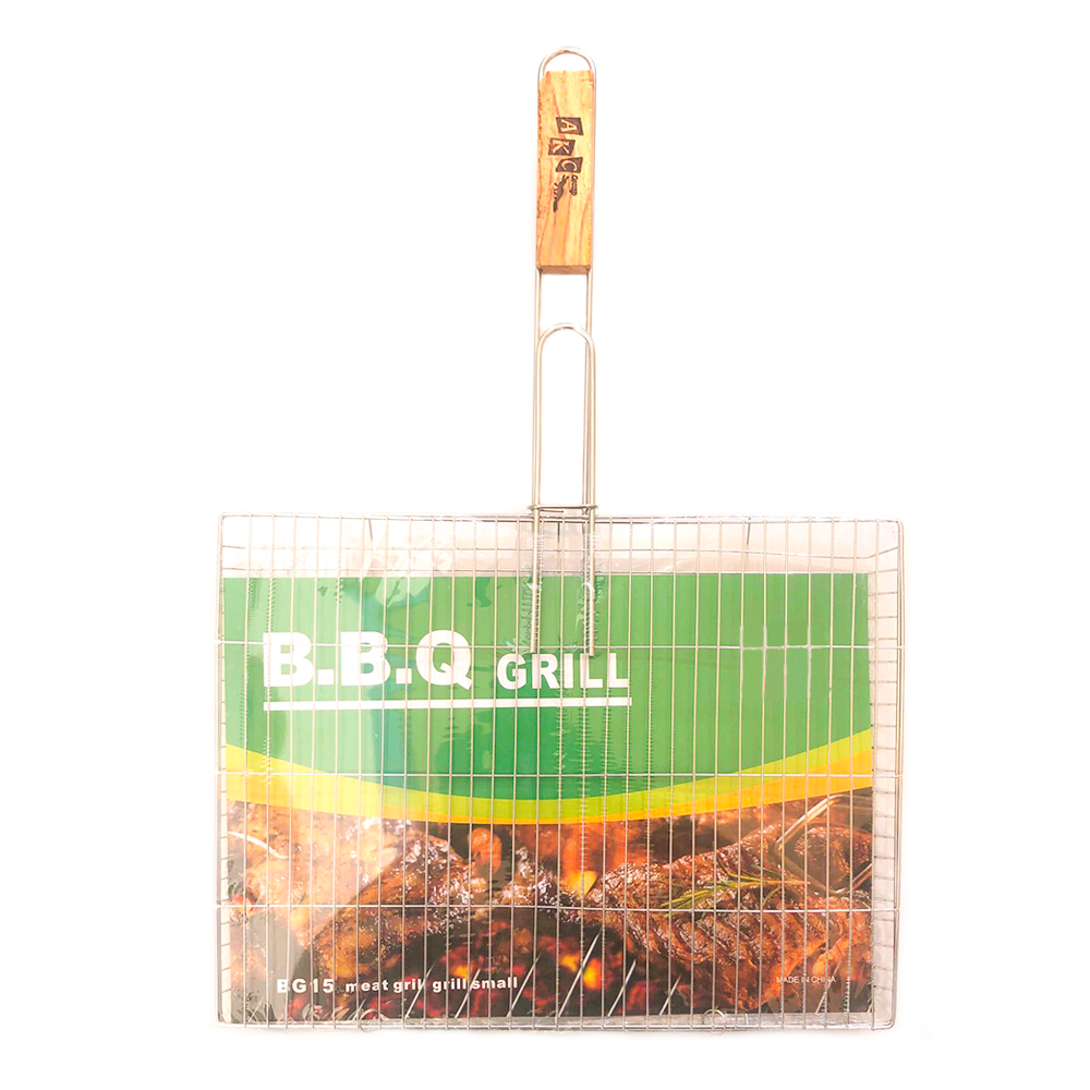 AKC |  Meat Grill Medium Square Handle| SILVER
