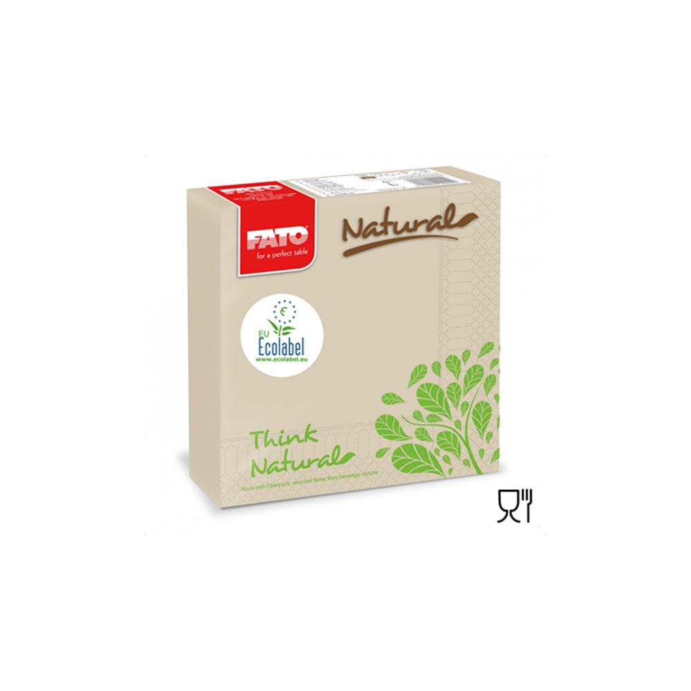 Lucart Eco Natural Table Napkin Paper Brown 50 sheets & 27 packet