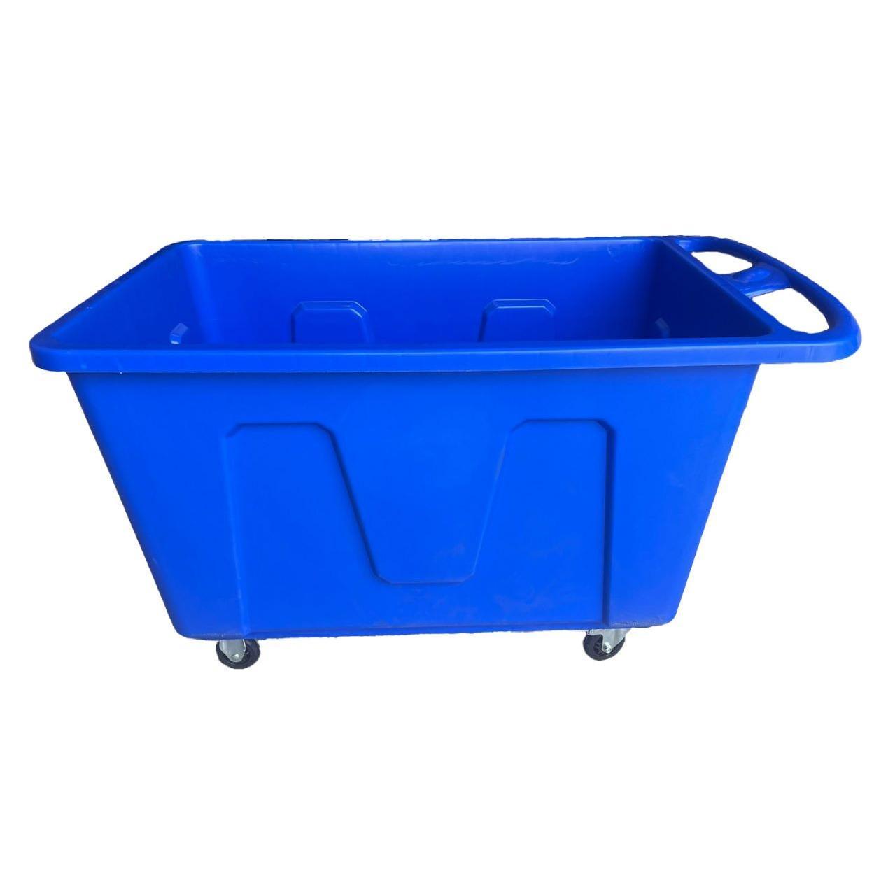 Plastic Laundry Cart 400 LTR  | BLUE