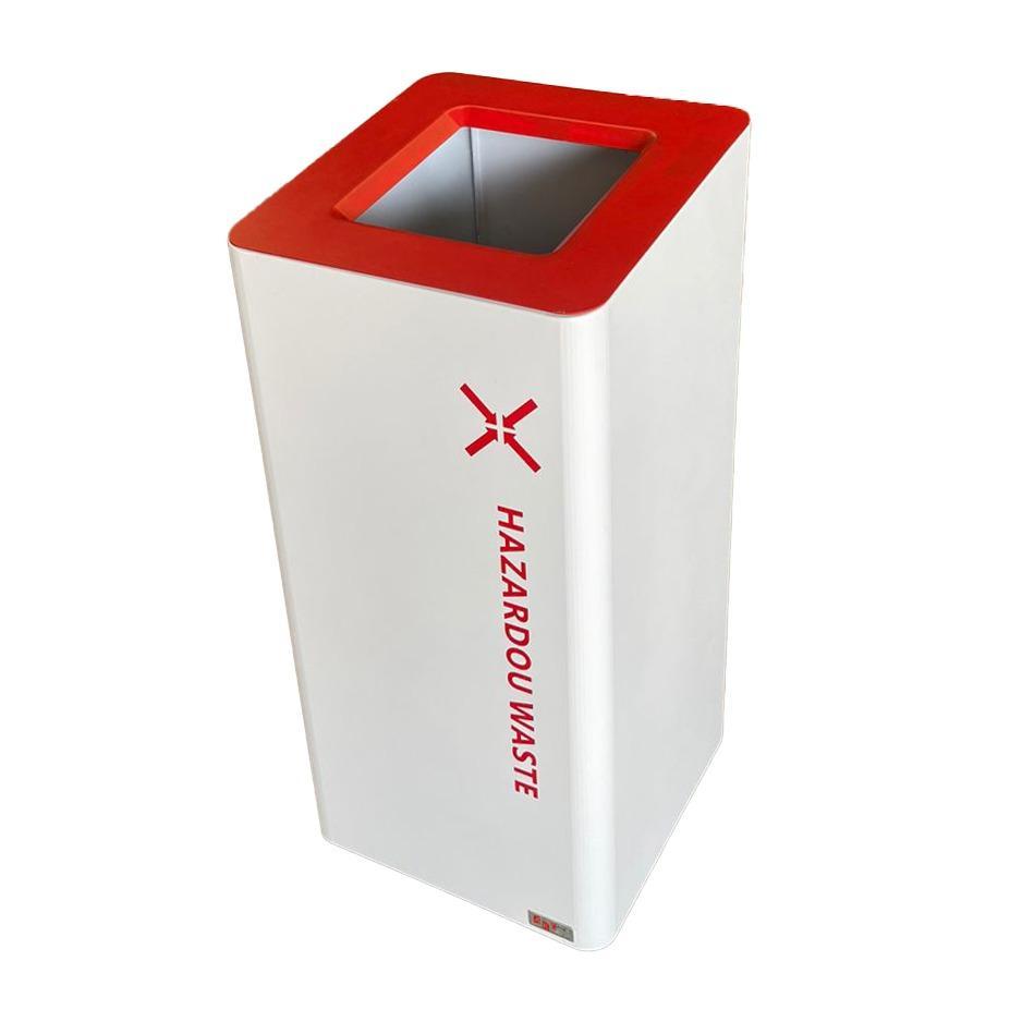Recycle Bins Steel with Galvanized inner 70 Liter Red