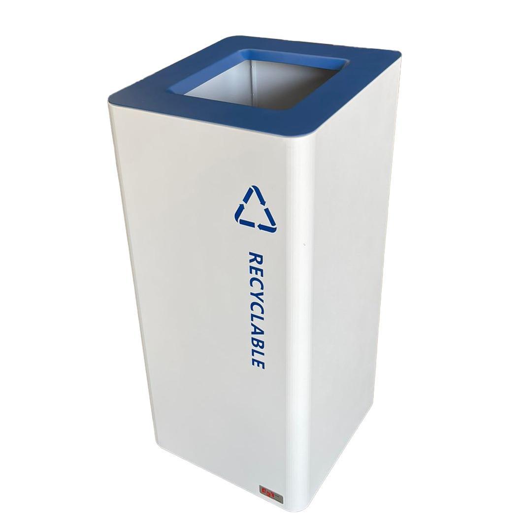 Recycle Bins Steel with Galvanized inner 70 Liter Blue