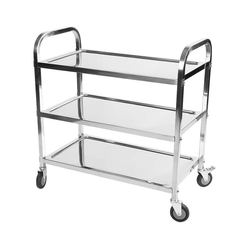 Stainless Steel Service Trolley 75 x 40 x 86 cm