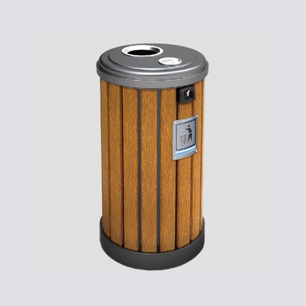 AKC | Metallic Bin With Astray and Plastic Wood Bar | 50LTR