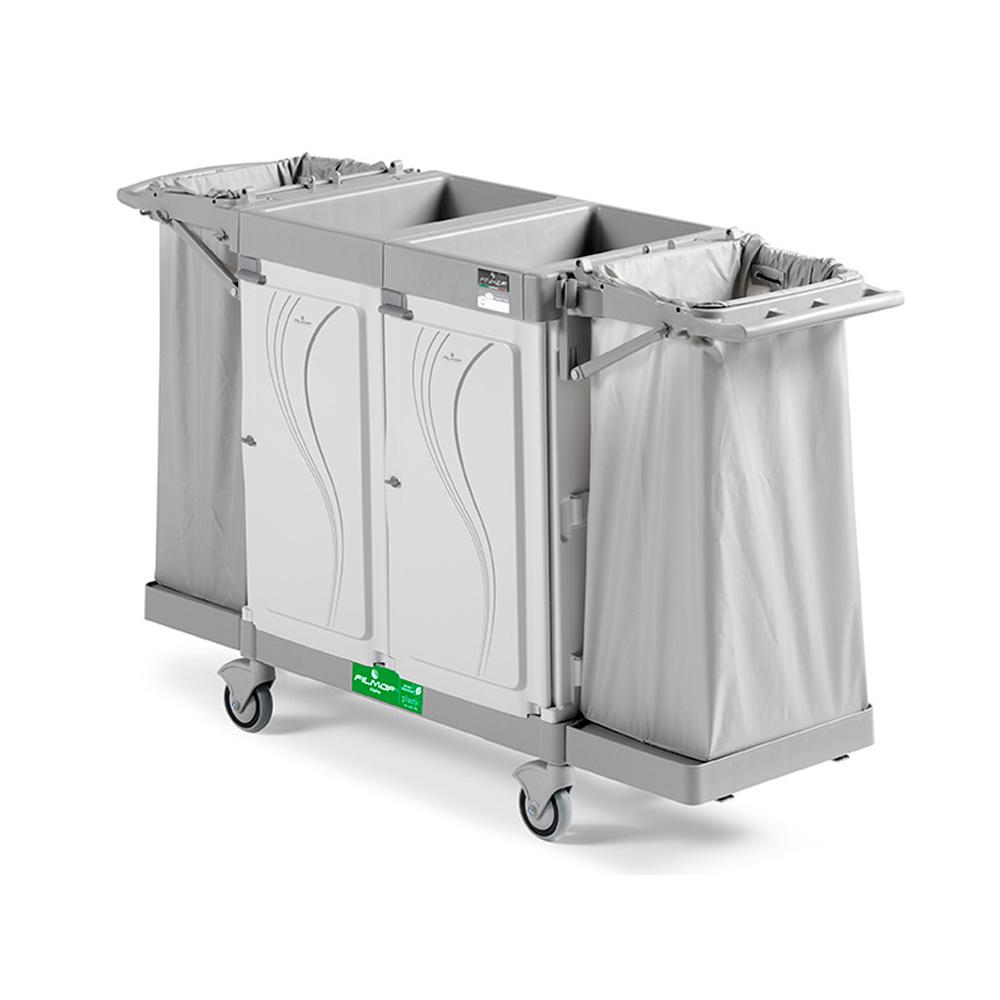 Alpha Hotel Service Trolley with Two Side Bags